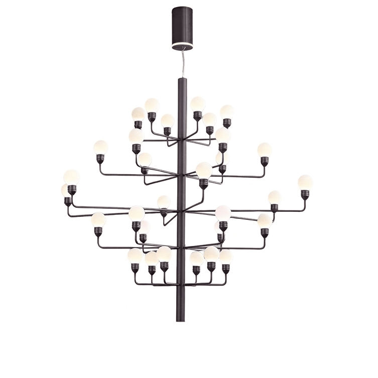 Raggiera Tiered Alabaster Globe Chandelier-Neutral Decor
