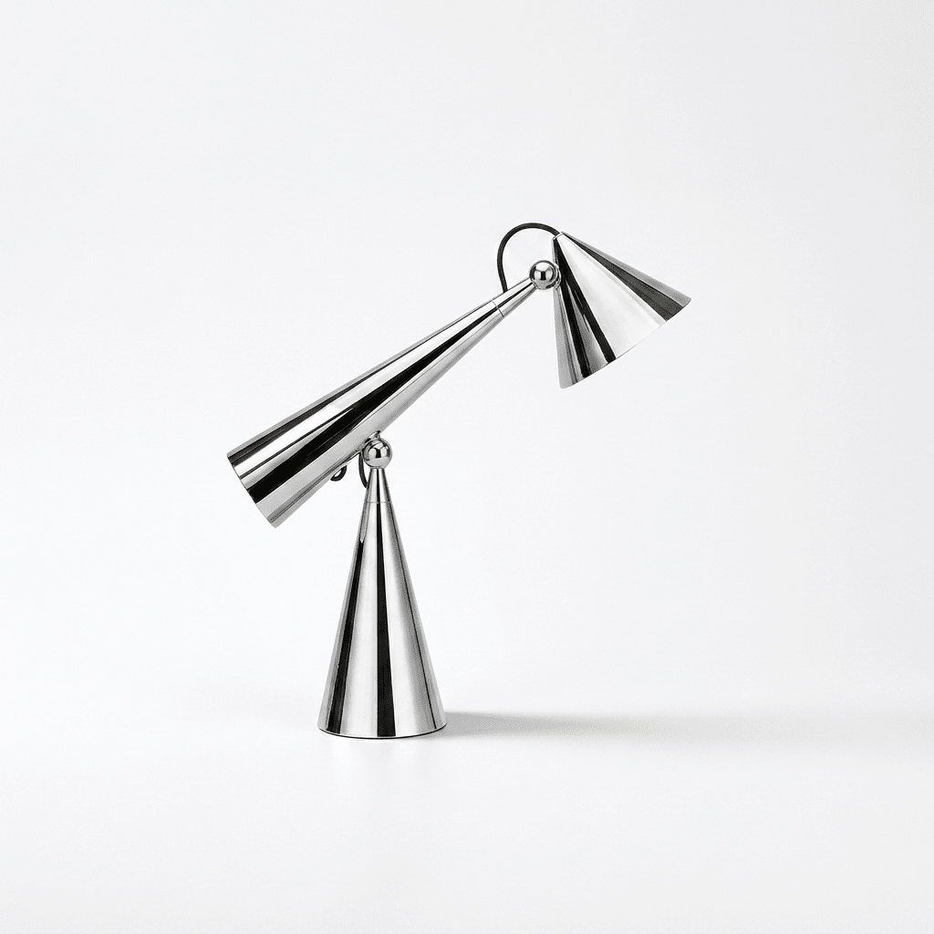 Articulated Cone Table Lamp-Neutral Decor
