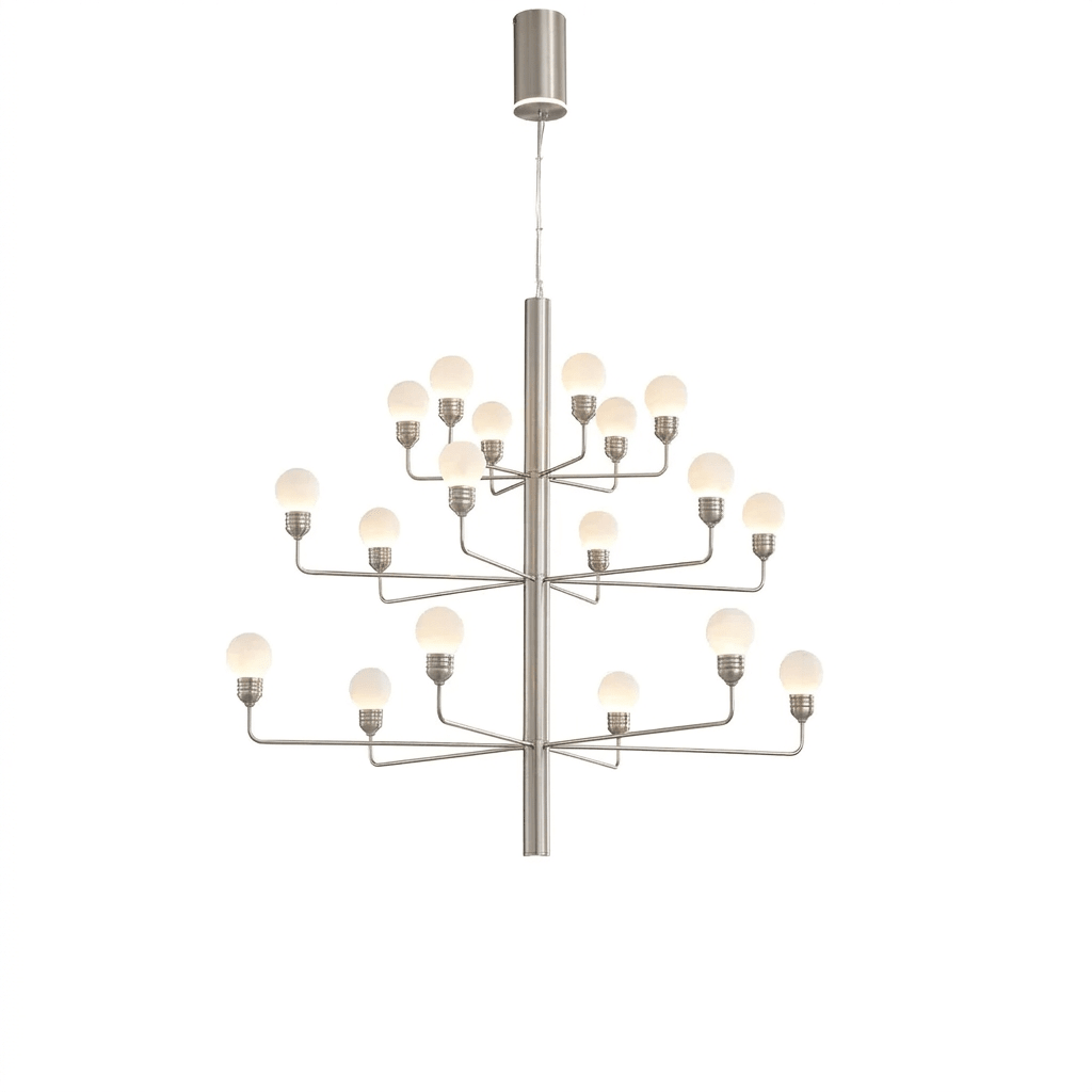 Raggiera Tiered Alabaster Globe Chandelier-Neutral Decor