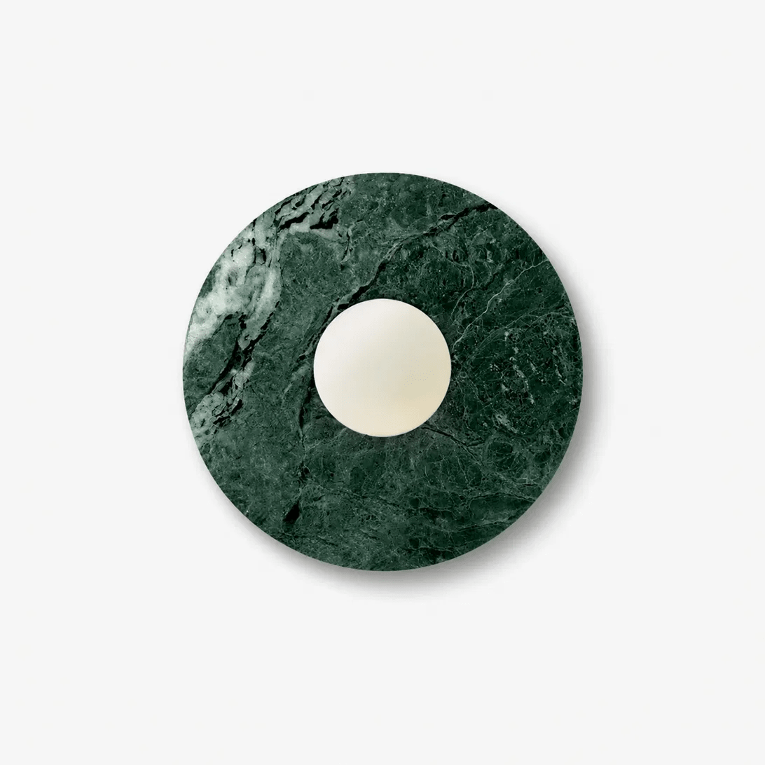 Pietraluna Round Stone Disc Wall Sconce-Neutral Decor