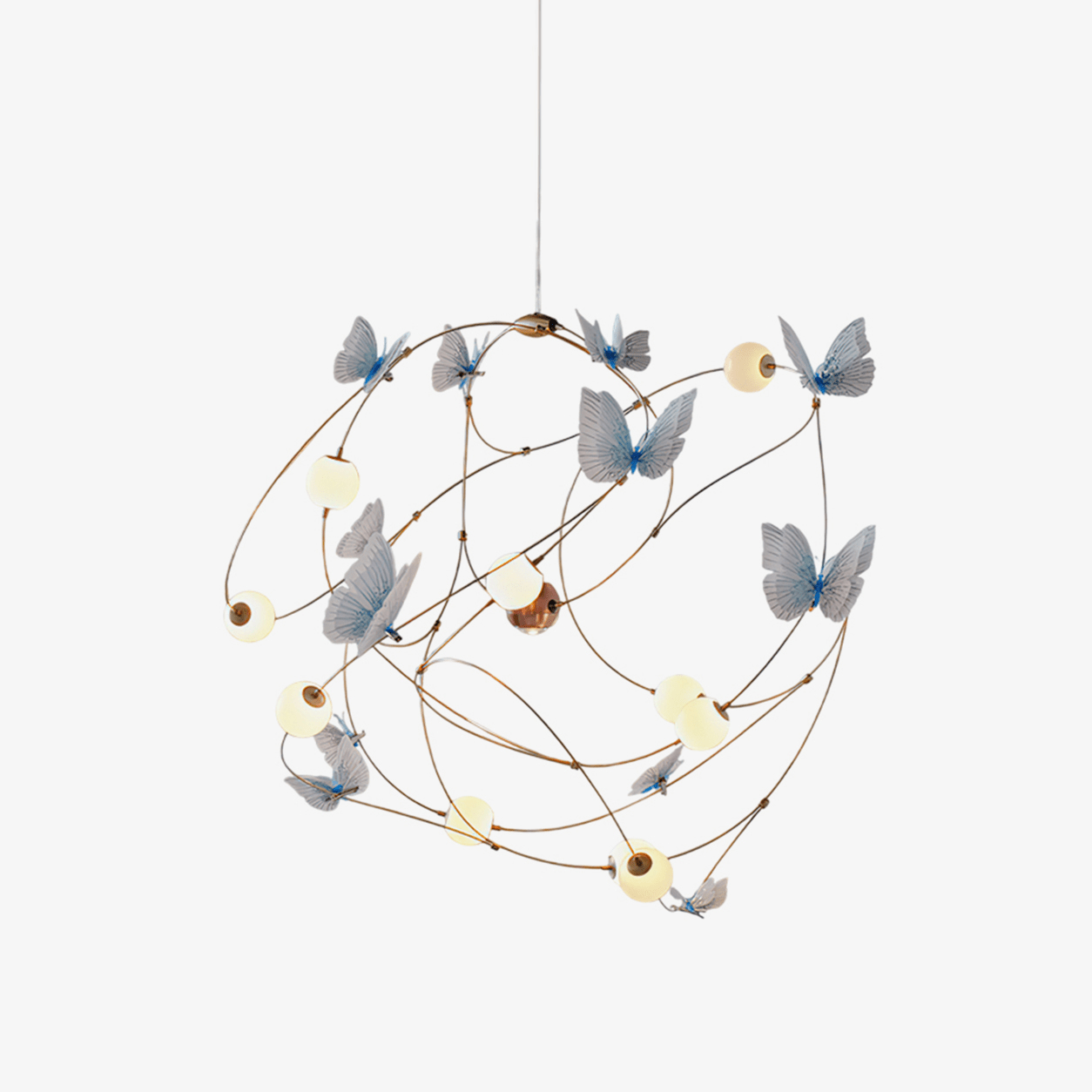 Flutter Orbit Butterfly Chandelier-Neutral Decor
