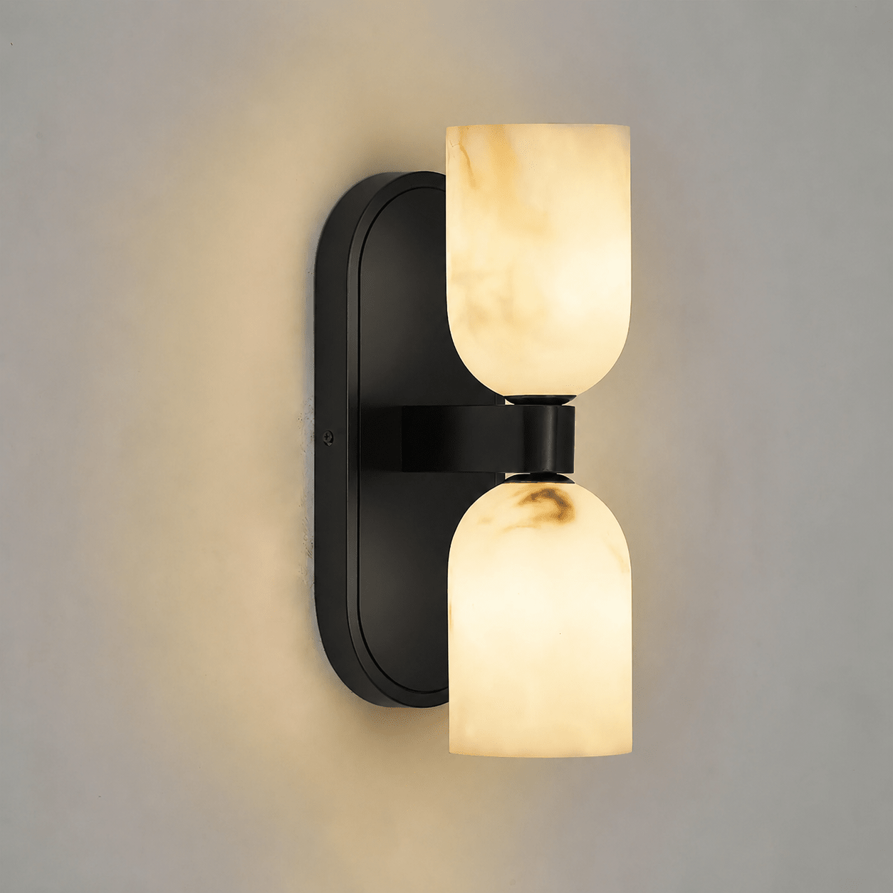 Alabaster Up-Down Wall Sconce-Neutral Decor
