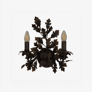 Oak Leaf Wrought Sconce-Neutral Decor