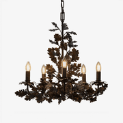 Thicket Oak Leaf Chandelier-Neutral Decor