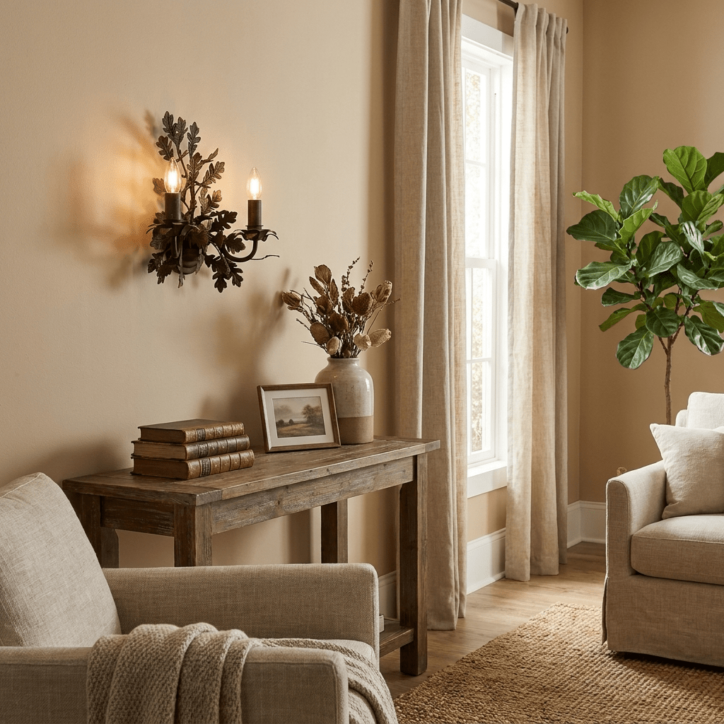 Oak Leaf Wrought Sconce-Neutral Decor