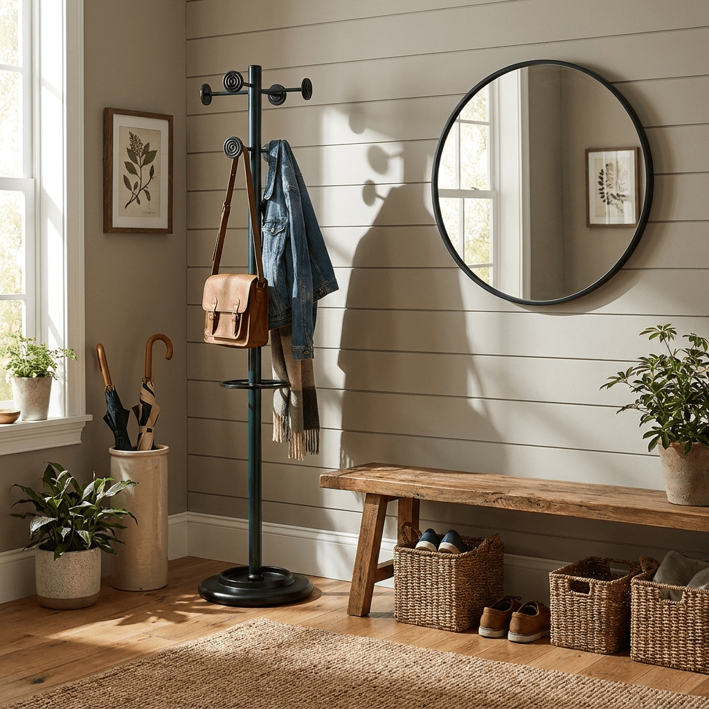 Umbrella Stand Coat Rack-Neutral Decor