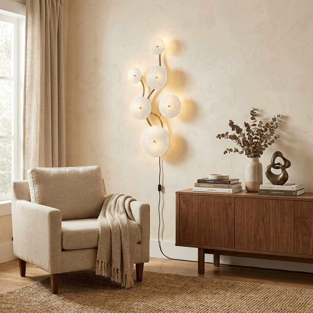 Lotus Petal Plug-in Wall Lamp-Neutral Decor