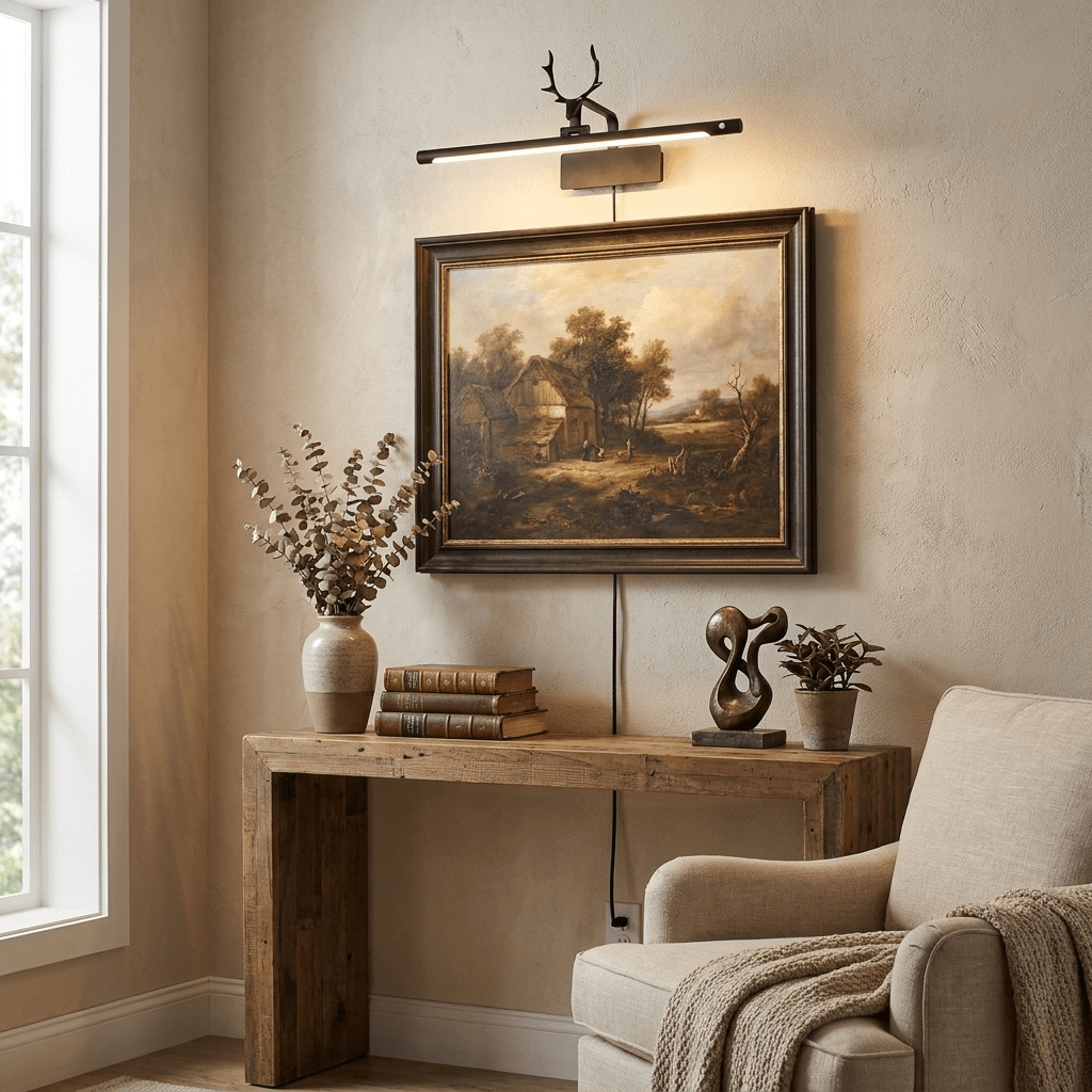Stag Horn Plug-in Wall Light-Neutral Decor