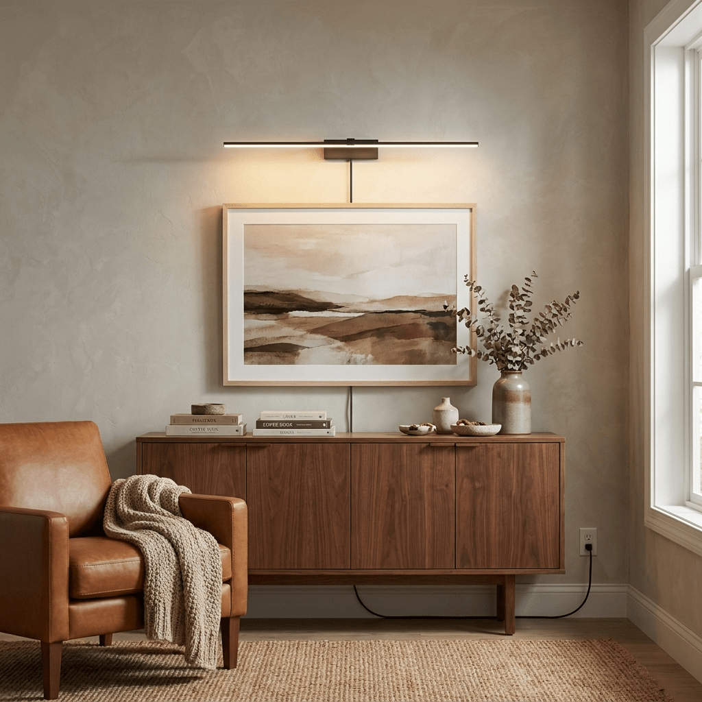 Metal Linear Mirror Plug-in Wall Light-Neutral Decor