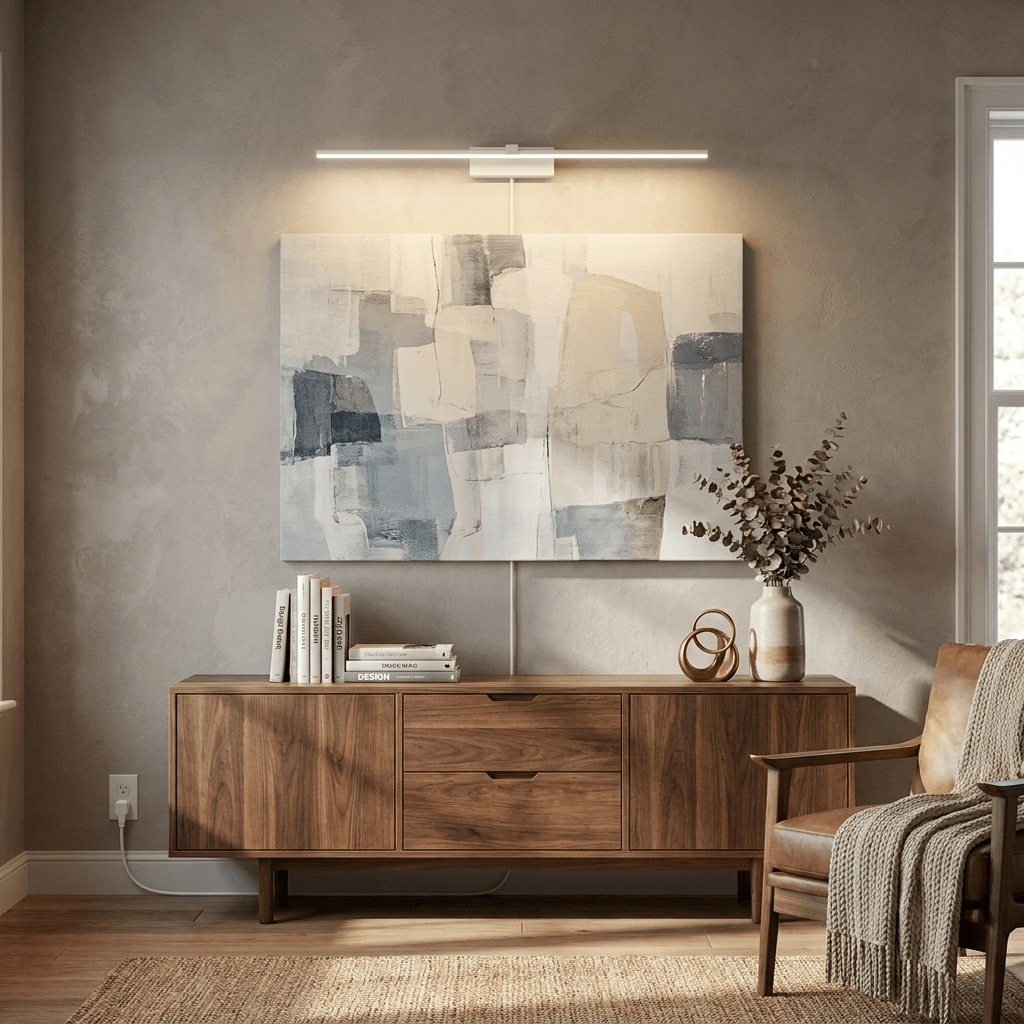 Metal Linear Mirror Plug-in Wall Light-Neutral Decor