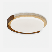 Travertine Eclipse Ceiling Lamp-Neutral Decor