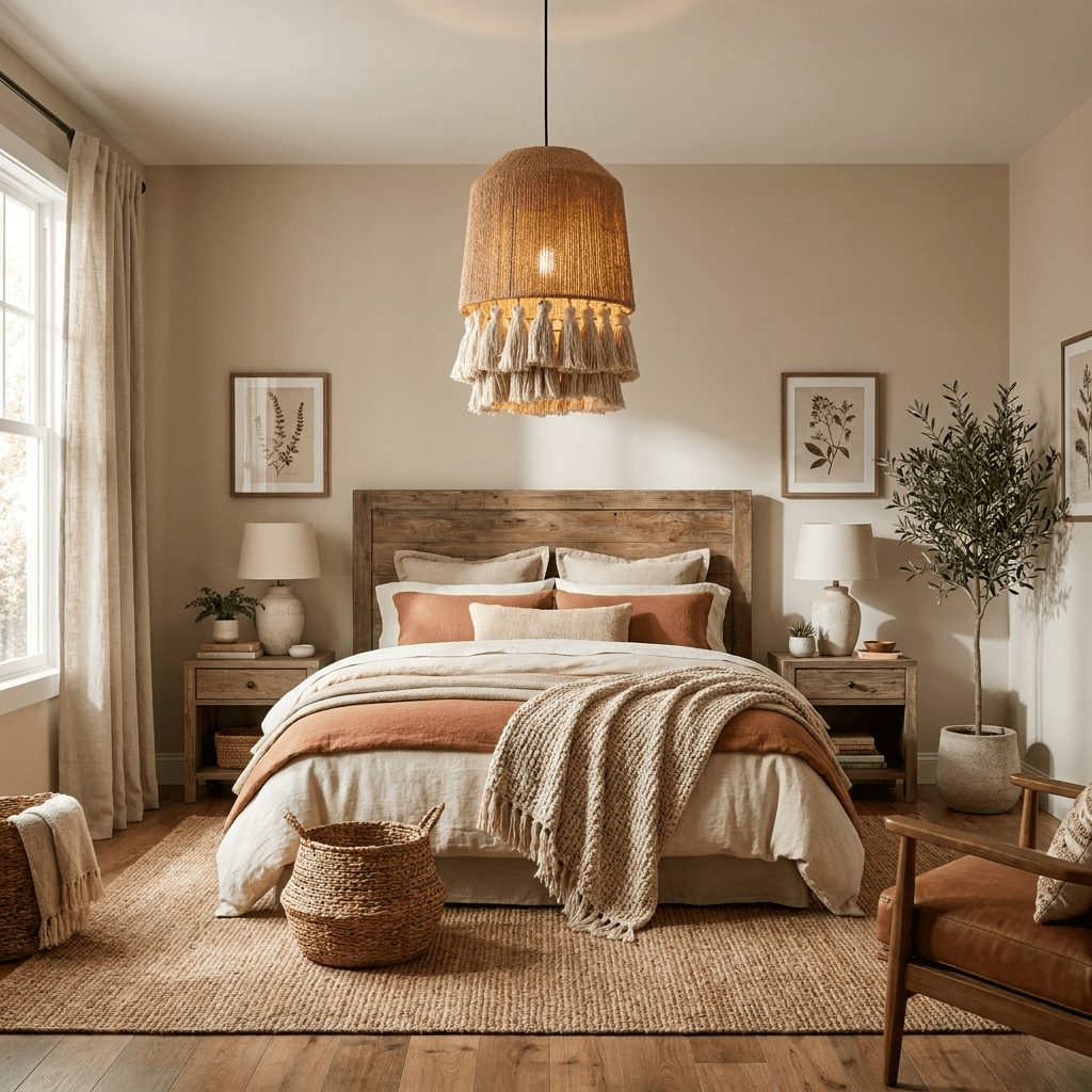 Fringe Jute Pendant Lamp-Neutral Decor