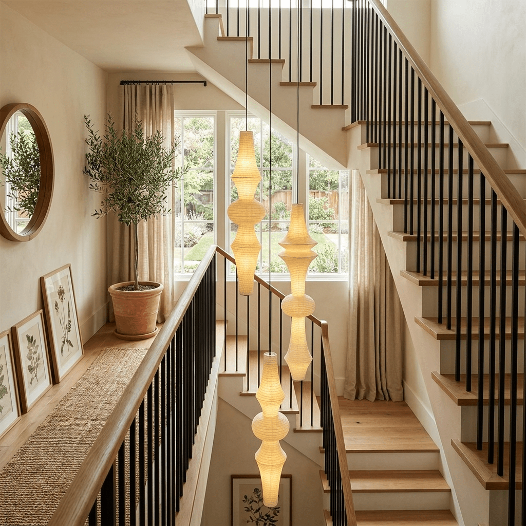 Virairaine Sculptural Mulberry Silk Pendant Light