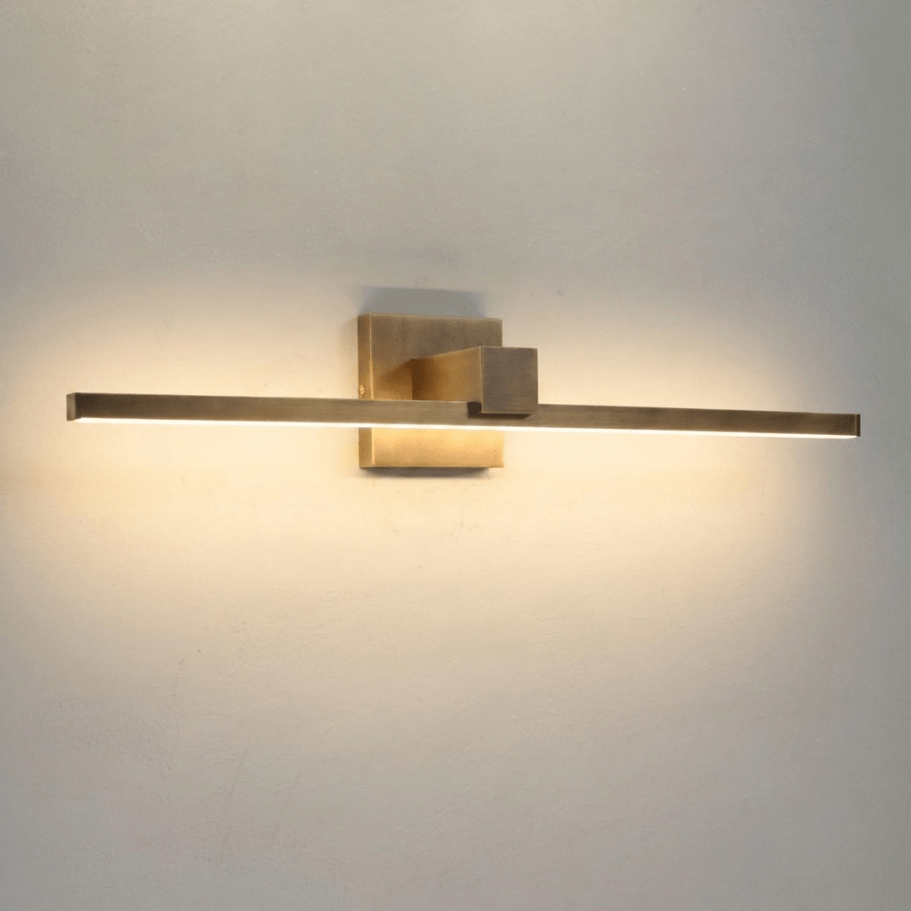 Inverwick Vintage Brass Linear Wall Sconce