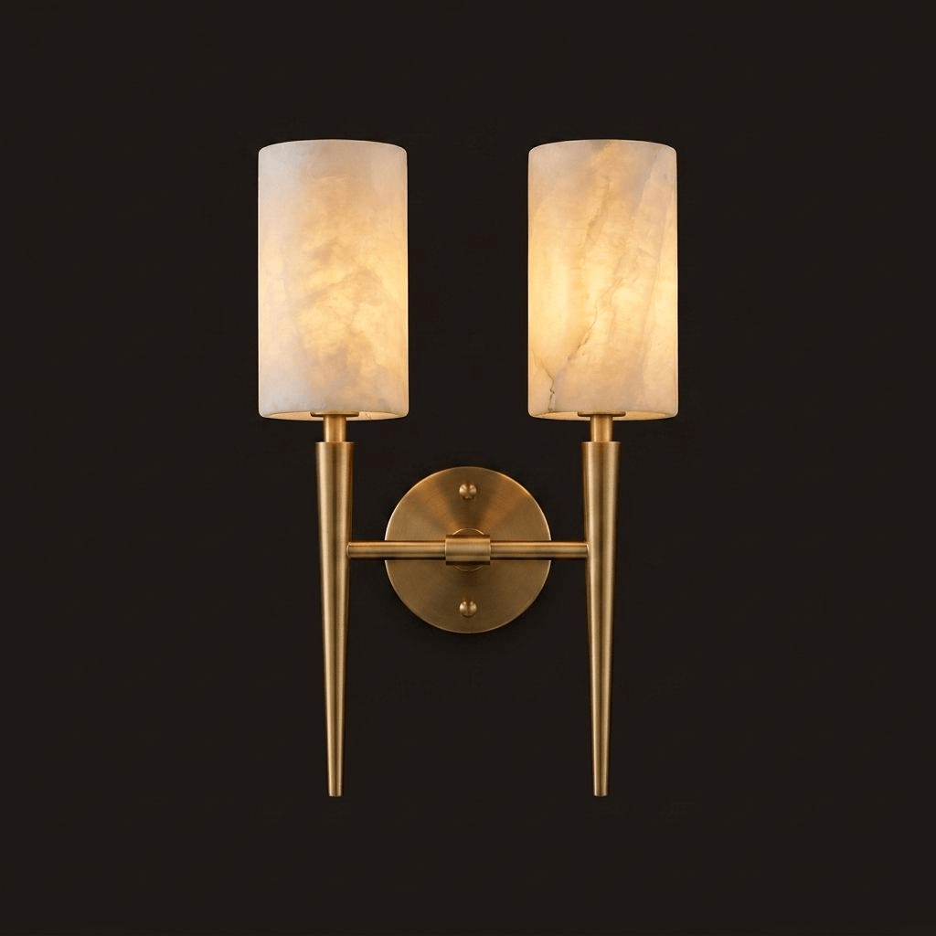 Fentonwick Alabaster Twin Sconce