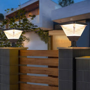 Garder Square Solar LED Outdoor Pier Post Light