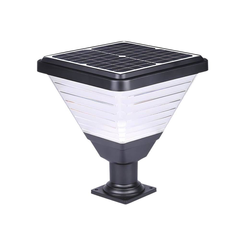 Garder Square Solar LED Outdoor Pier Post Light