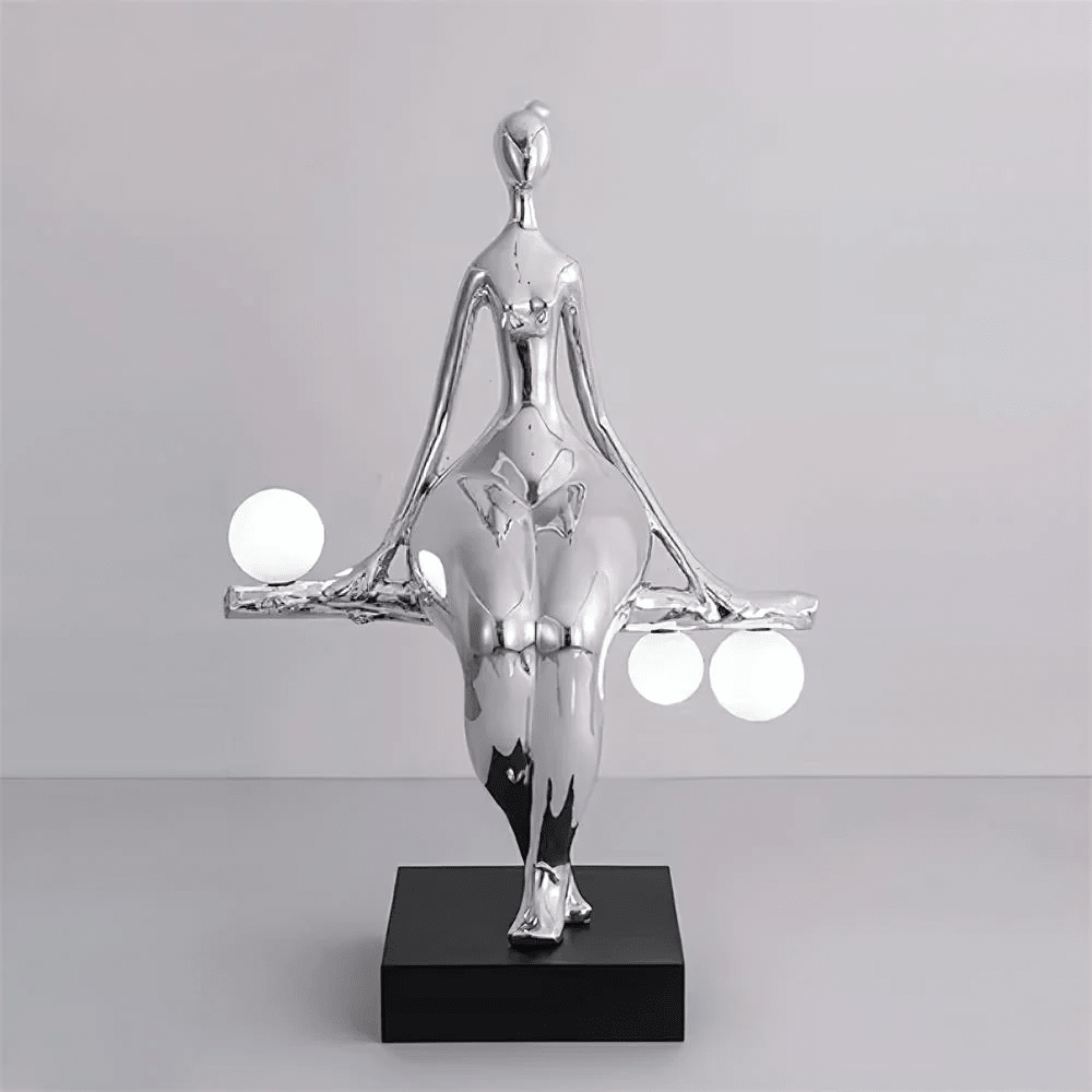 Balance Glow Sculpture Lamp-Neutral Decor