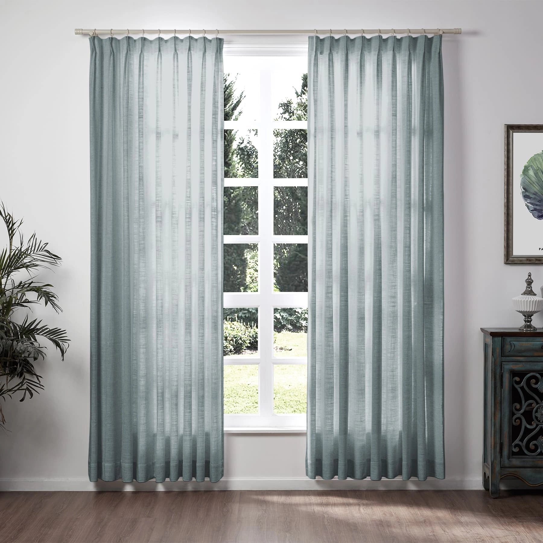 Lily Linen Curtains & Drapes Soft Top-Neutral Decor