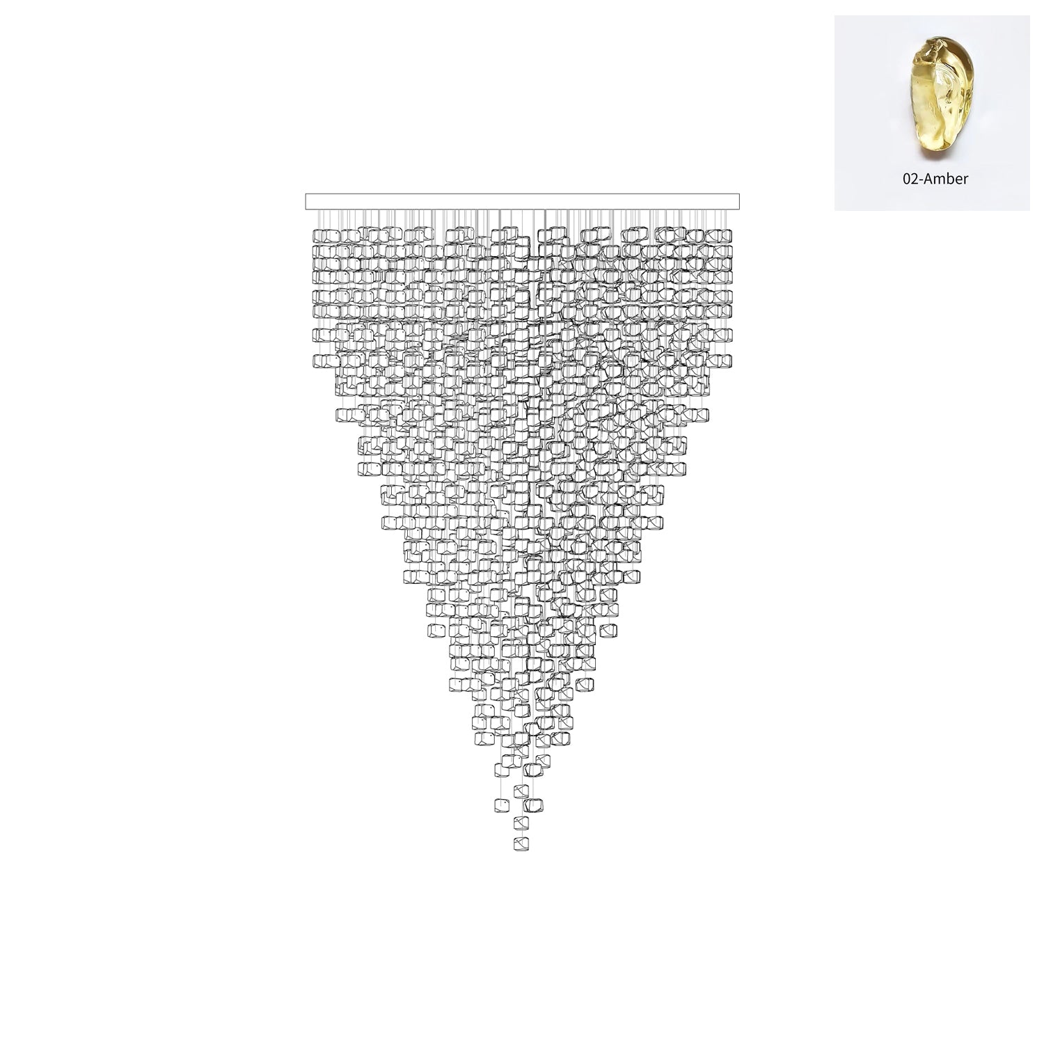 Belora Postmodern Luxury Stone Crystal Chandelier-Neutral Decor
