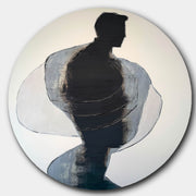 Wall Art Textured Male Figure Silhouette - Neutralighting