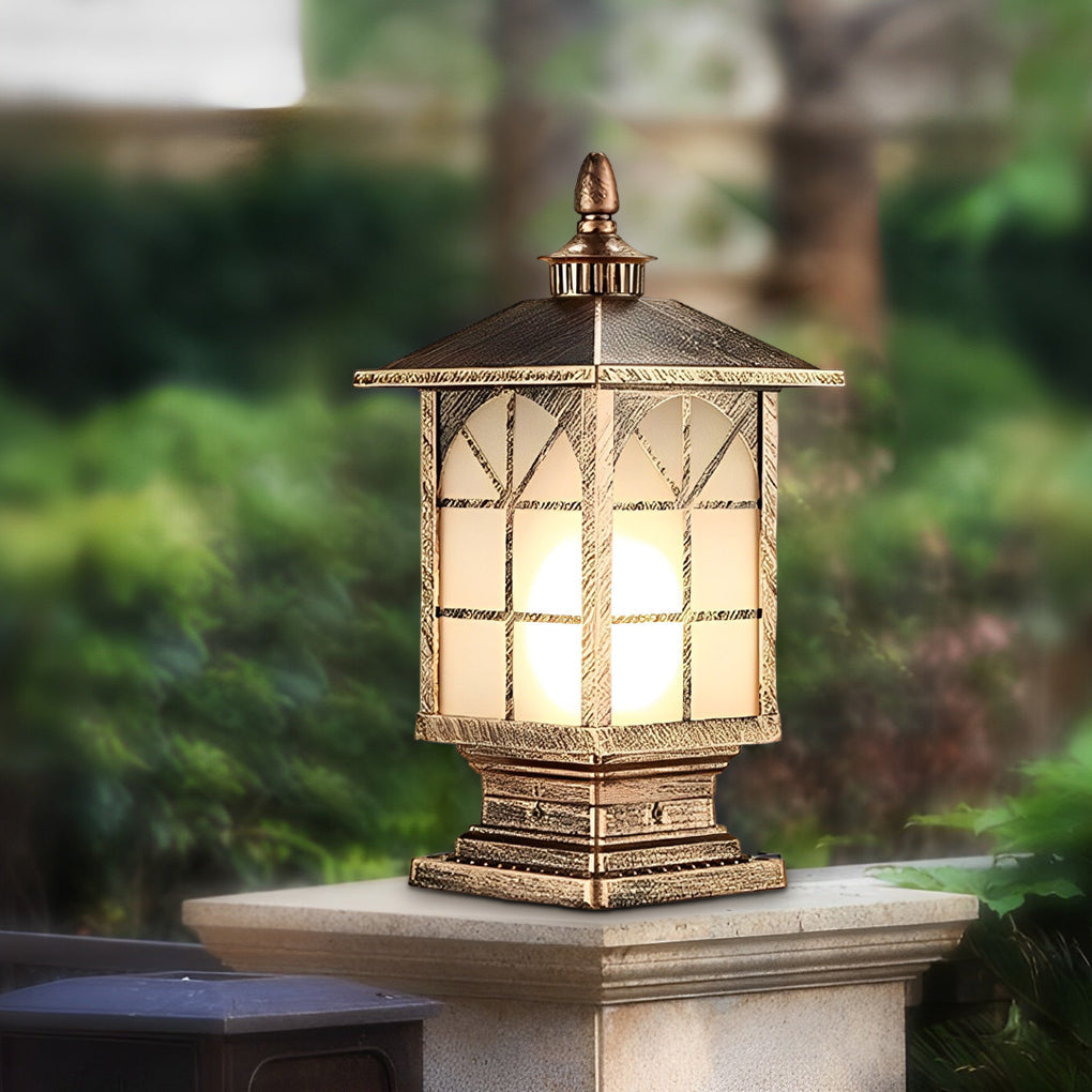Gerret Retro Creative Outdoor Fence Pillar Lamp