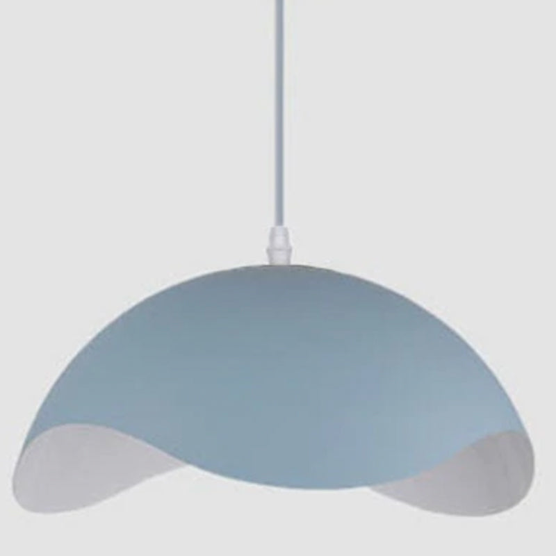 Valentina Colorful Shade Single Pendant Lights, Wood & Metal - Neutral Decor