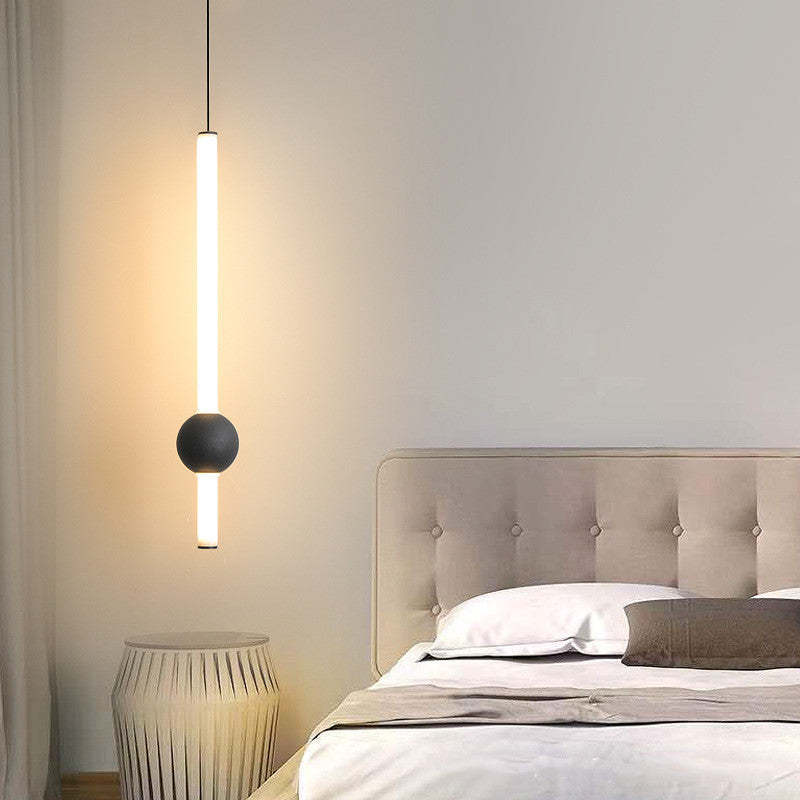 Arisha Minimalist Linear Globe Glass Pendant Light, Bedroom - Neutral Decor