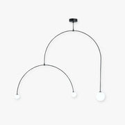 Arisha Minimalist Linear Mobile Pendant Light, Black - Neutral Decor