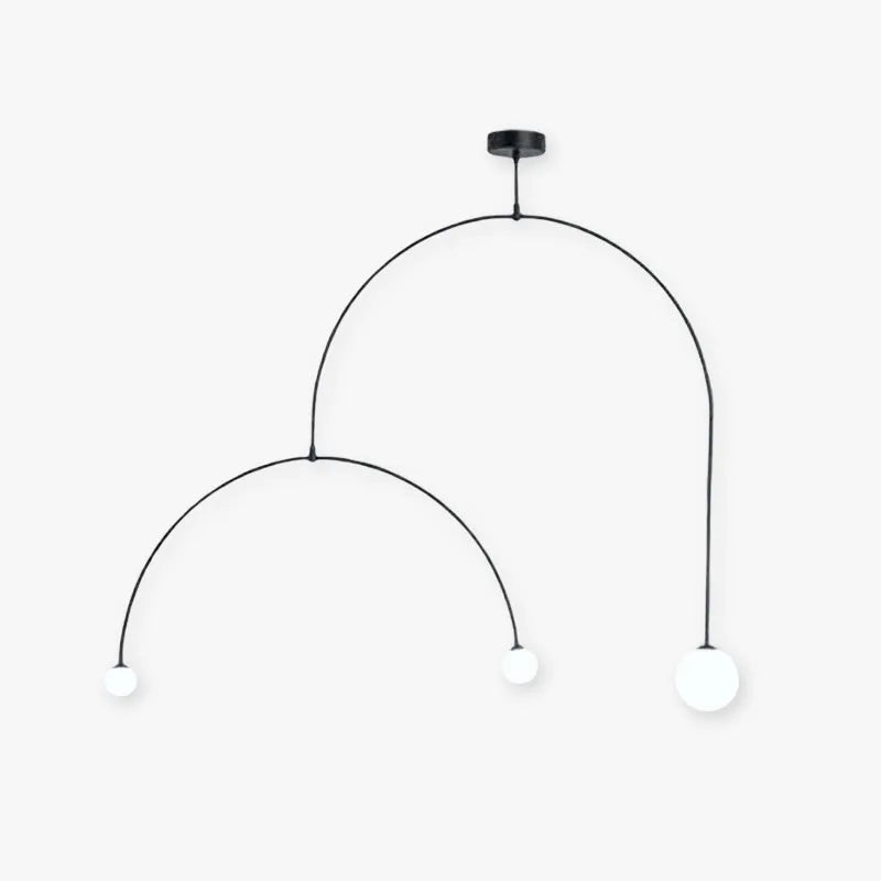 Arisha Minimalist Linear Mobile Pendant Light, Black - Neutral Decor