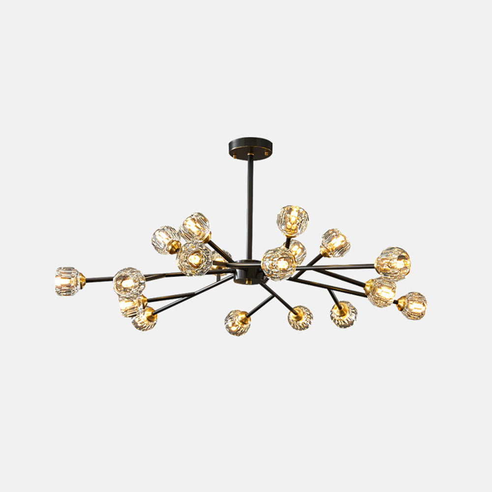 Valentina Modern Blown Metal Pendant Light, Gold - Neutral Decor