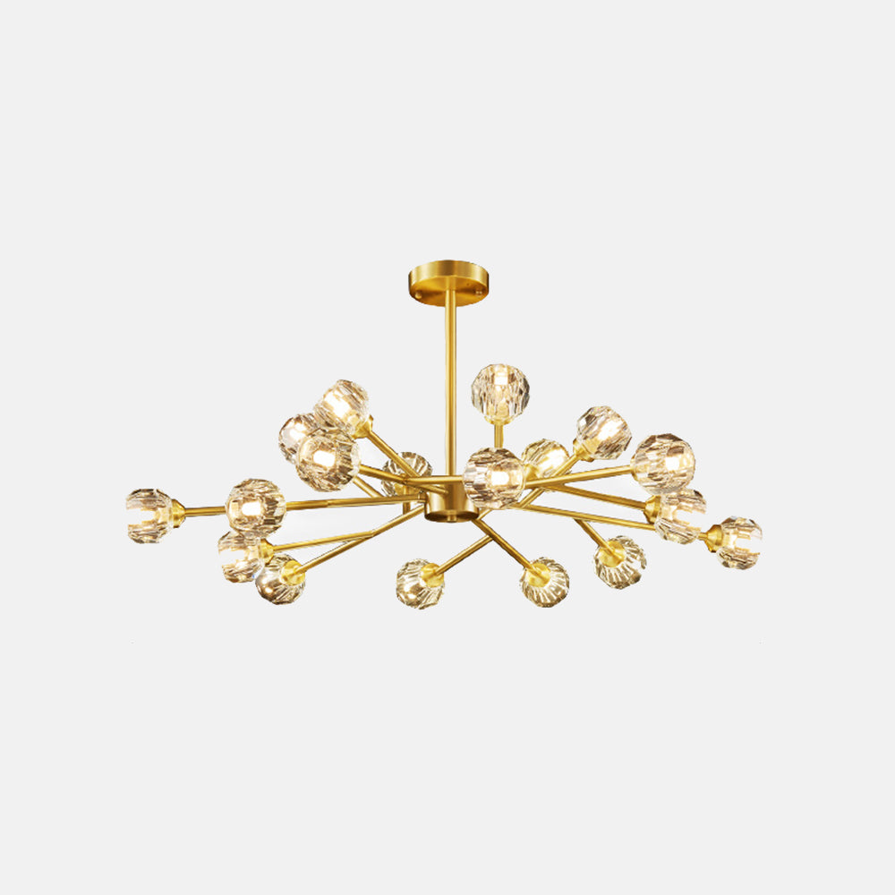 Valentina Modern Blown Metal Pendant Light, Gold - Neutral Decor