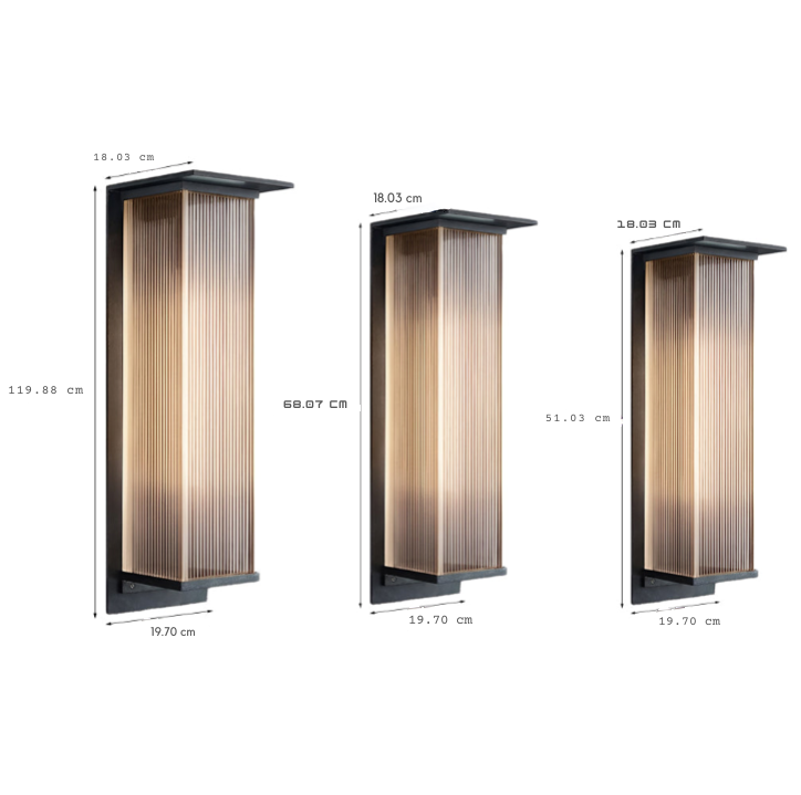 Holl Rectangular Modern Outdoor Wall Sconces Light
