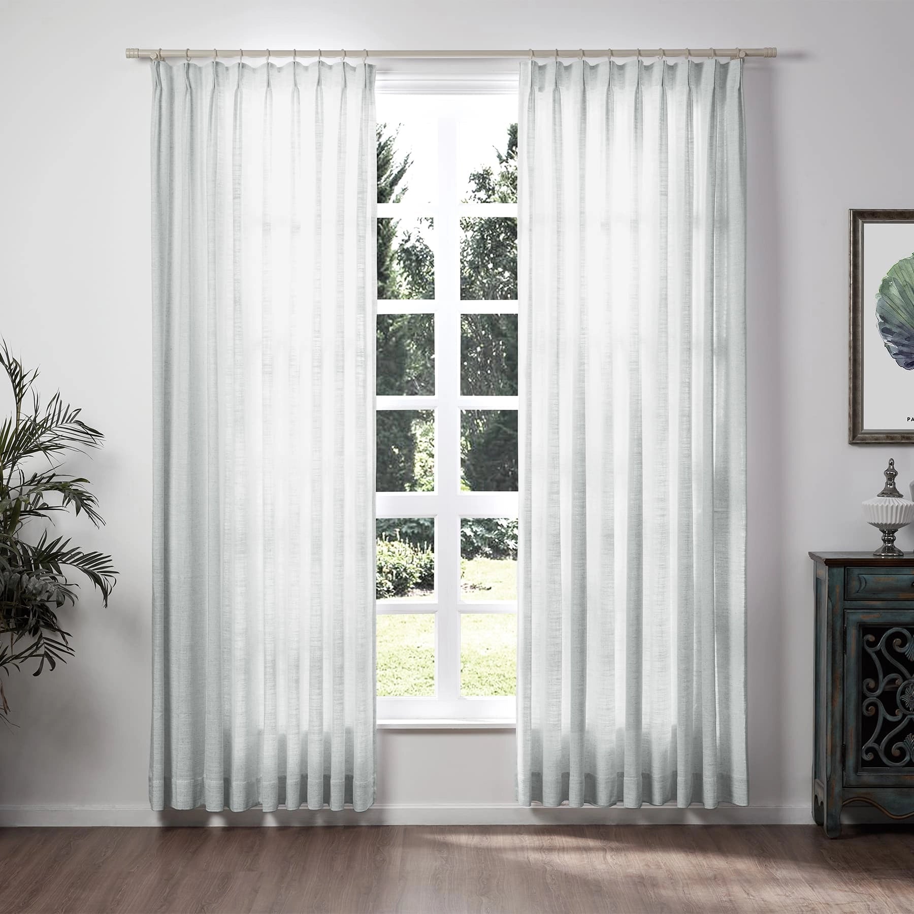 Lily Linen Curtains & Drapes Soft Top-Neutral Decor