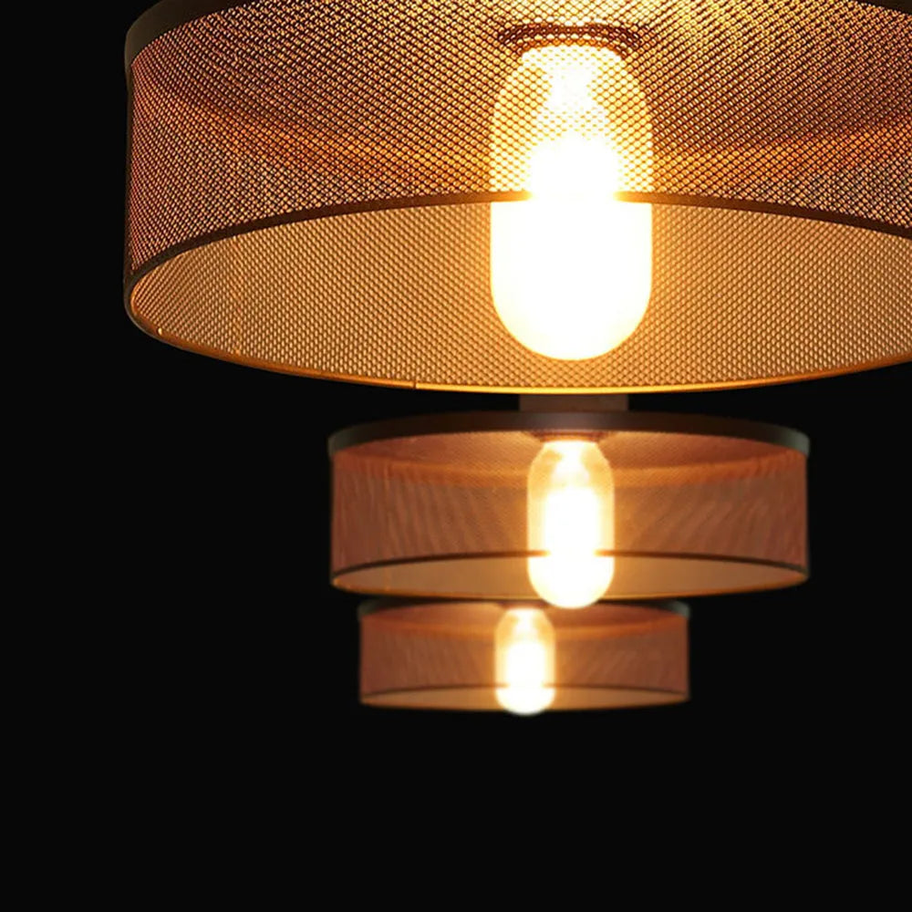 Xenith Industrial Cylindrical Pendant Light, Cement/Metal-Neutral Decor