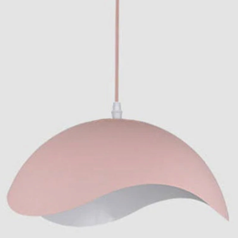 Valentina Colorful Shade Single Pendant Lights, Wood & Metal - Neutral Decor