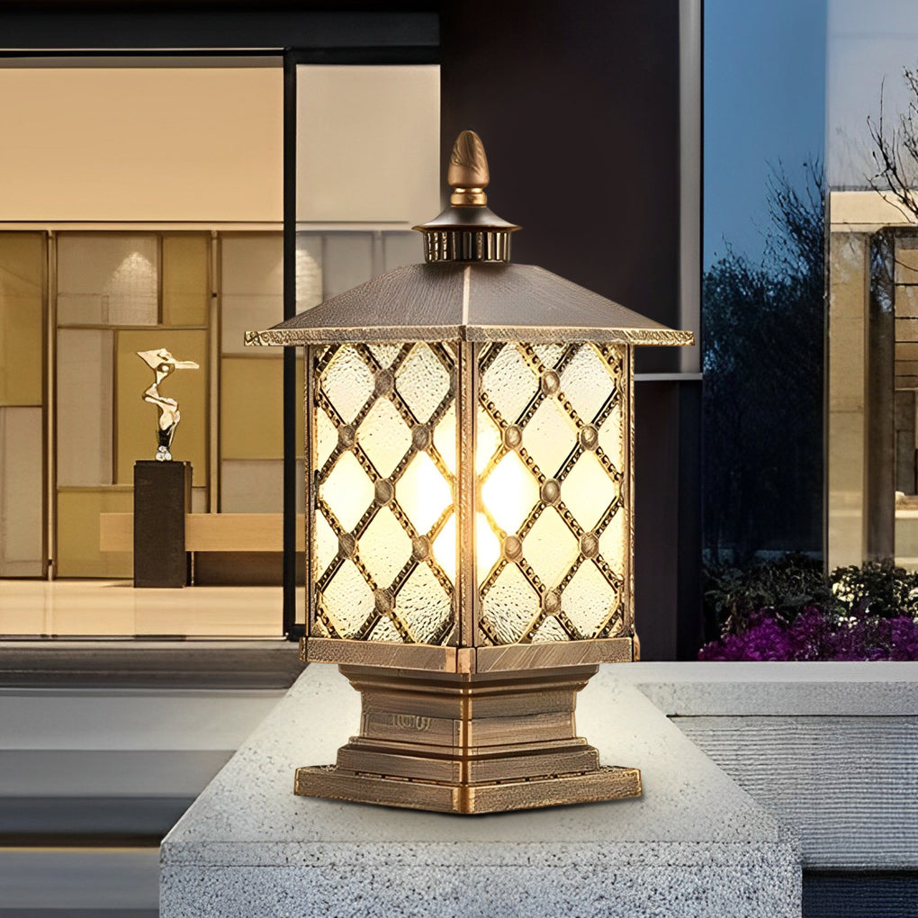 Gerret Retro Creative Outdoor Fence Pillar Lamp