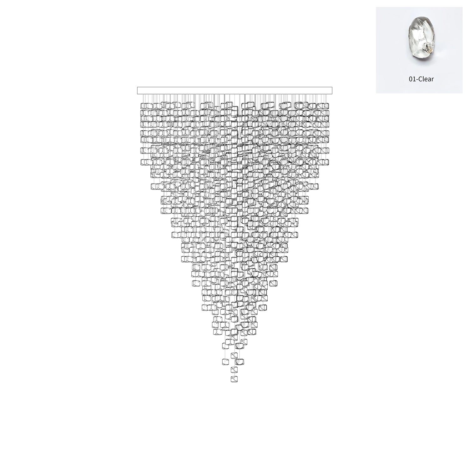 Belora Postmodern Luxury Stone Crystal Chandelier-Neutral Decor