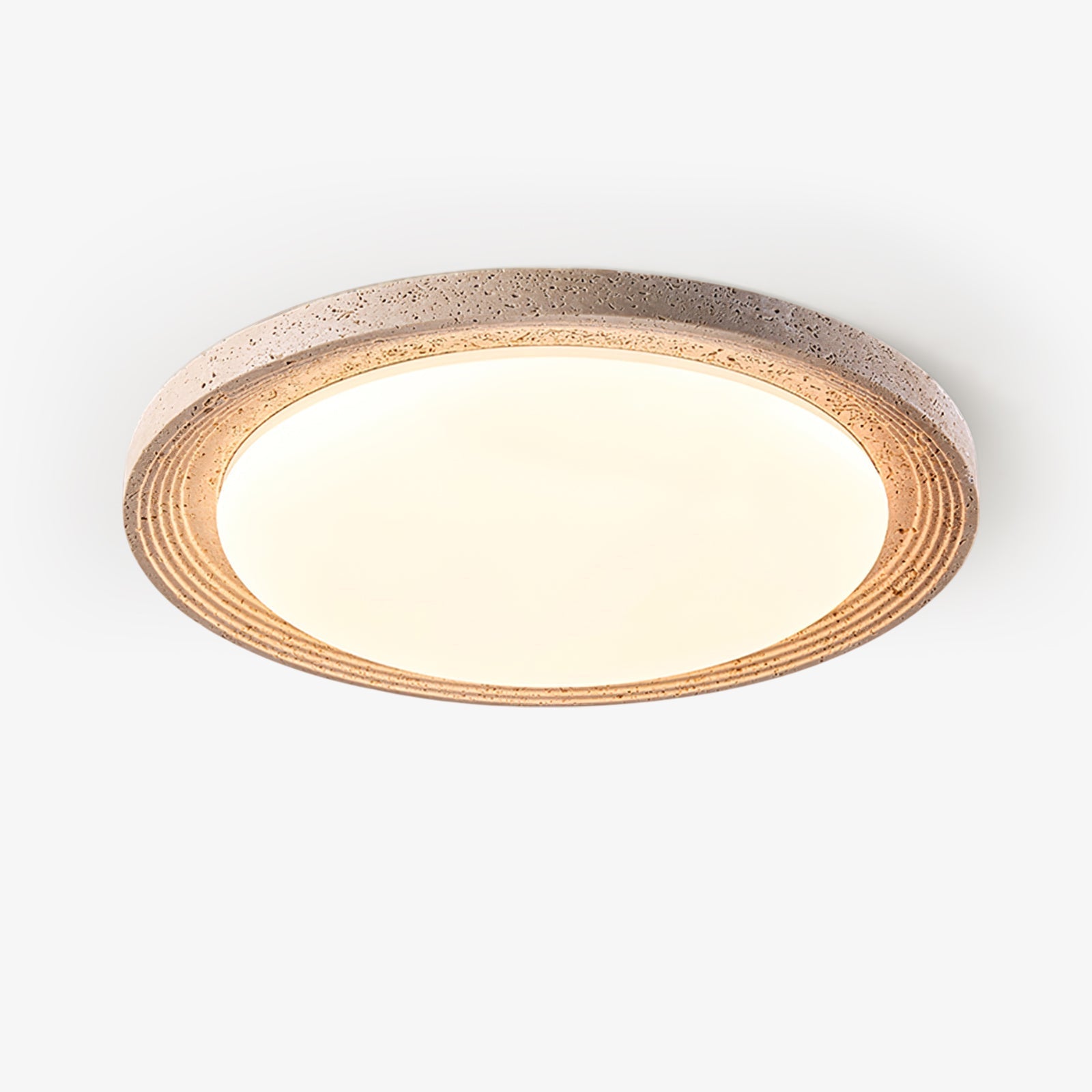 Olphaan Ringed Travertine Ceiling Light-Neutral Decor