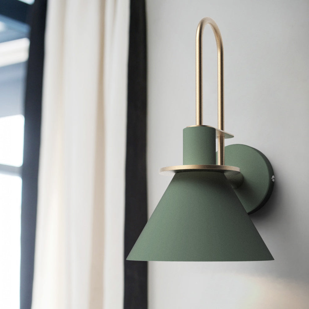 Valentina Vintage Horn Shape Metal Wall Lamp, Living room/Bedroom/Bathroom - Neutral Decor