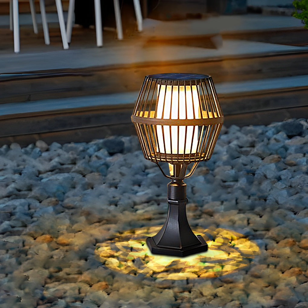 Deirdre Modern Solar Caged Outdoor Lanterns