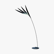 Salgado Leaf Metal/Acrylic Long Arm Floor Lamp, Living Room - Neutral Decor