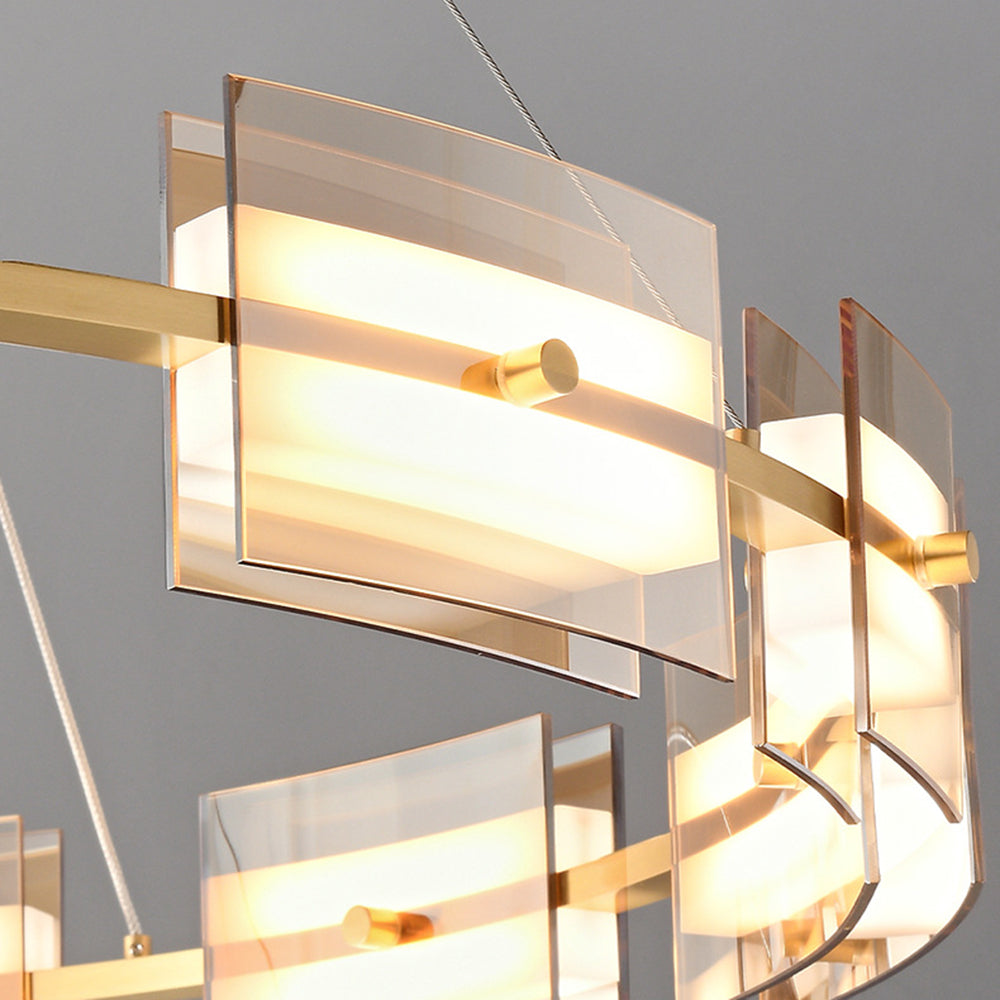 Arisha Minimalist Ring Metal Pendant Light,Black/Gold - Neutral Decor