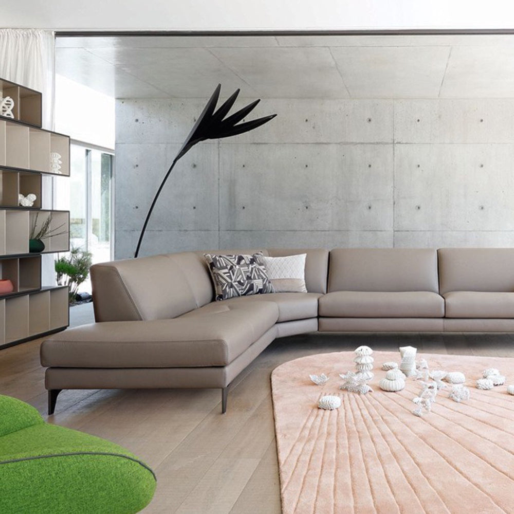 Salgado Leaf Metal/Acrylic Long Arm Floor Lamp, Living Room - Neutral Decor