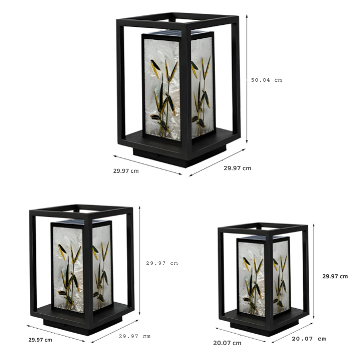 Hana Long Cylindrical Modern ABS Outdoor Lawn Post Lights