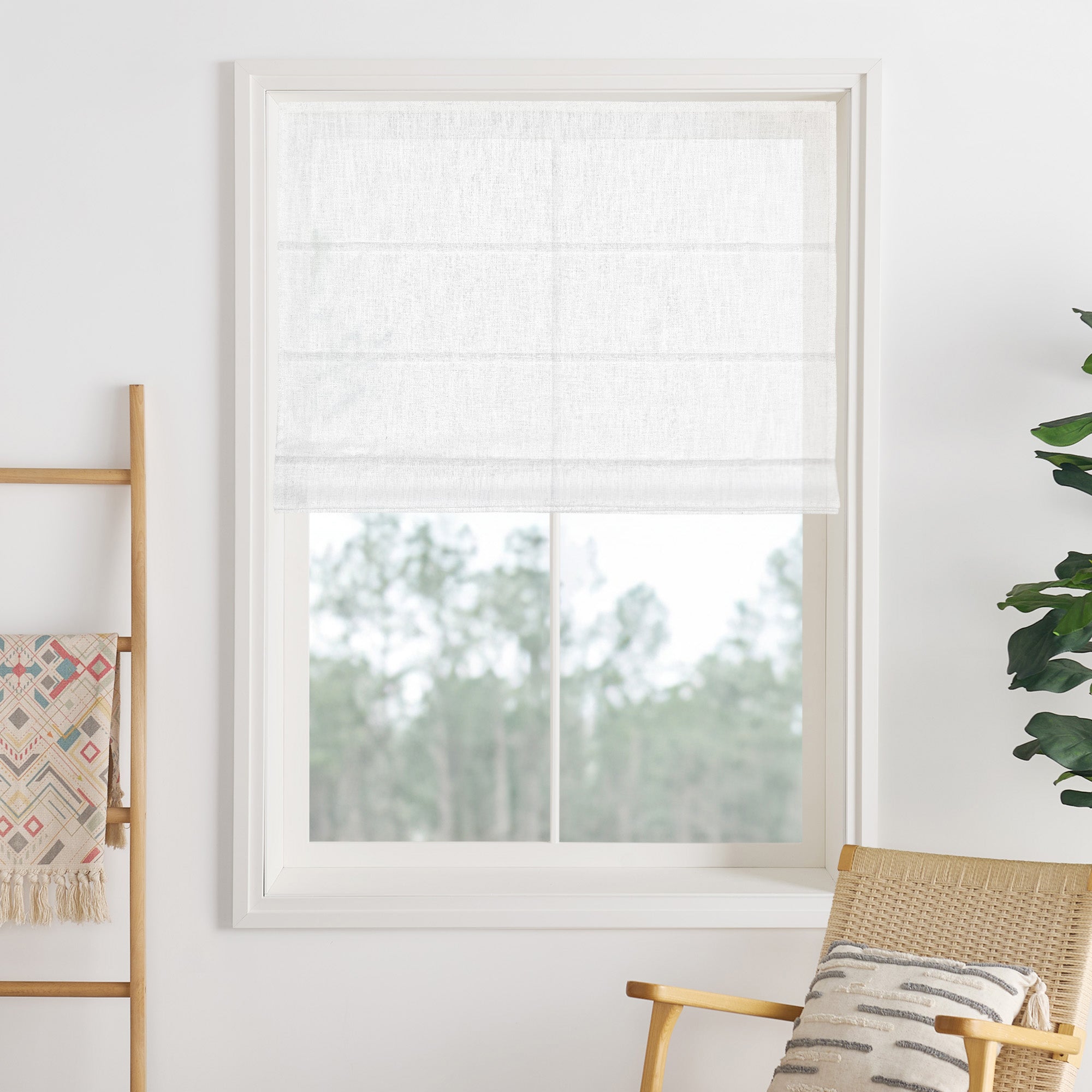 Lily Linen Roman Shades & Blinds-Neutral Decor
