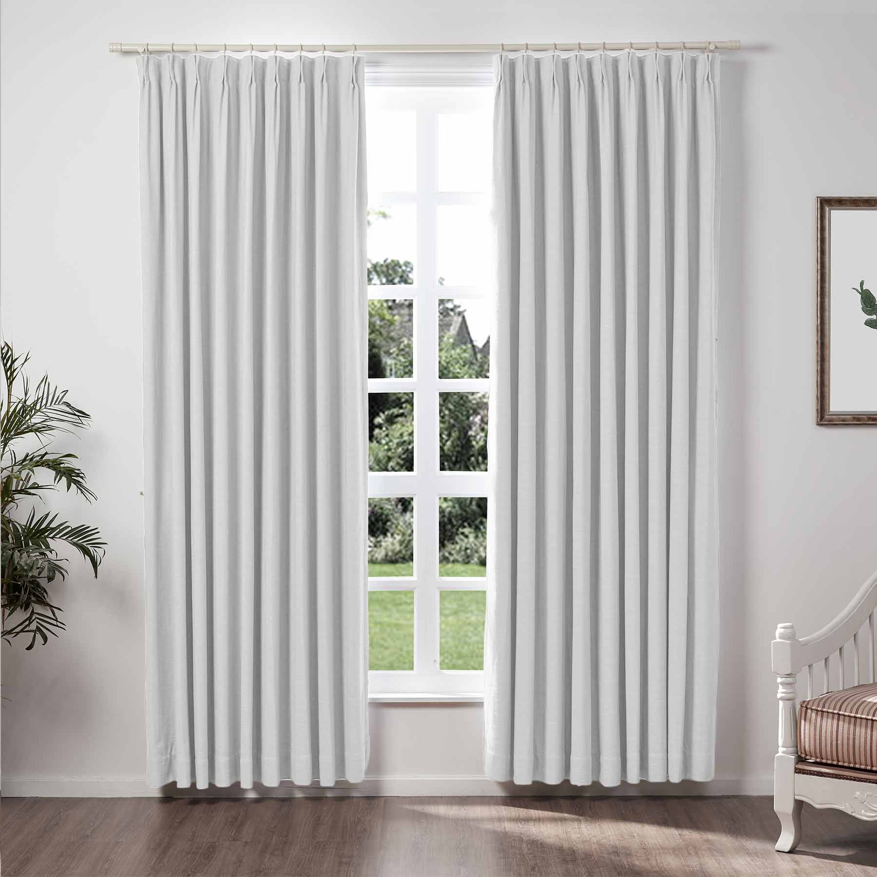 Lily Linen Curtains & Drapes Soft Top-Neutral Decor