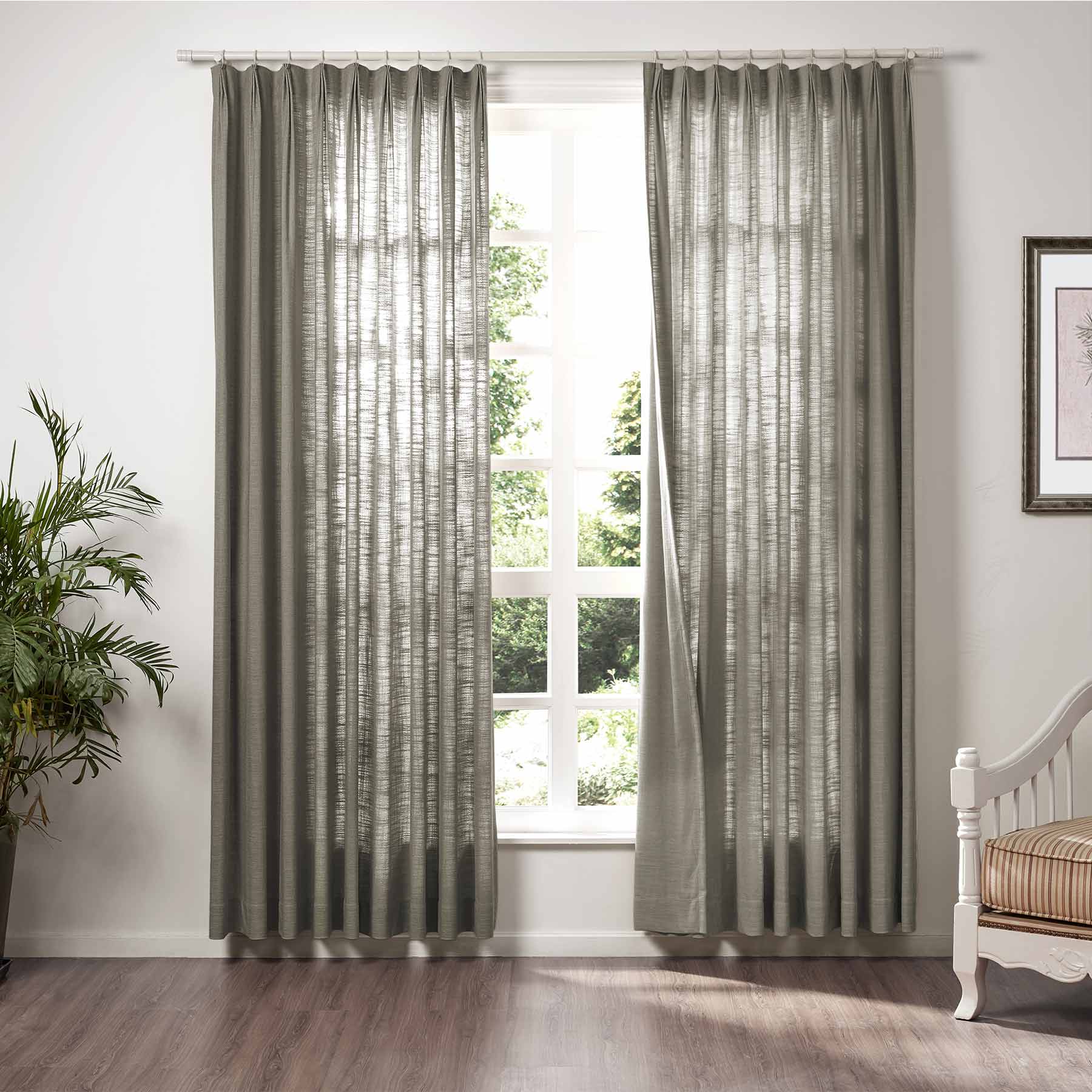 Lily Linen Curtains & Drapes Soft Top-Neutral Decor