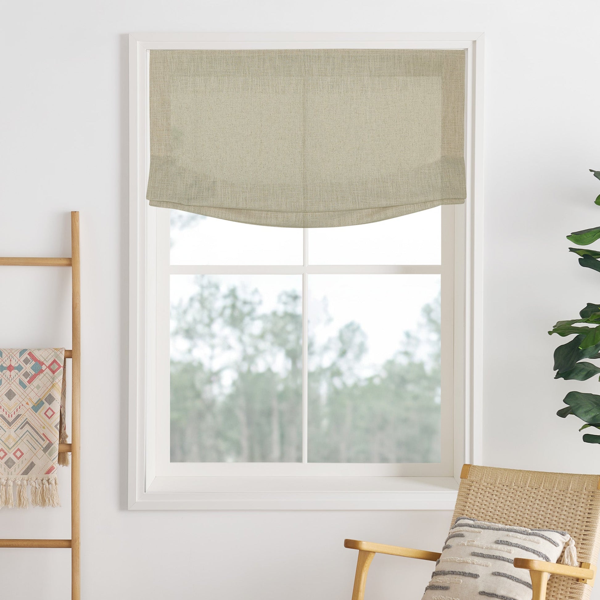 Lily Linen Roman Shades & Blinds | Relaxed-Neutral Decor