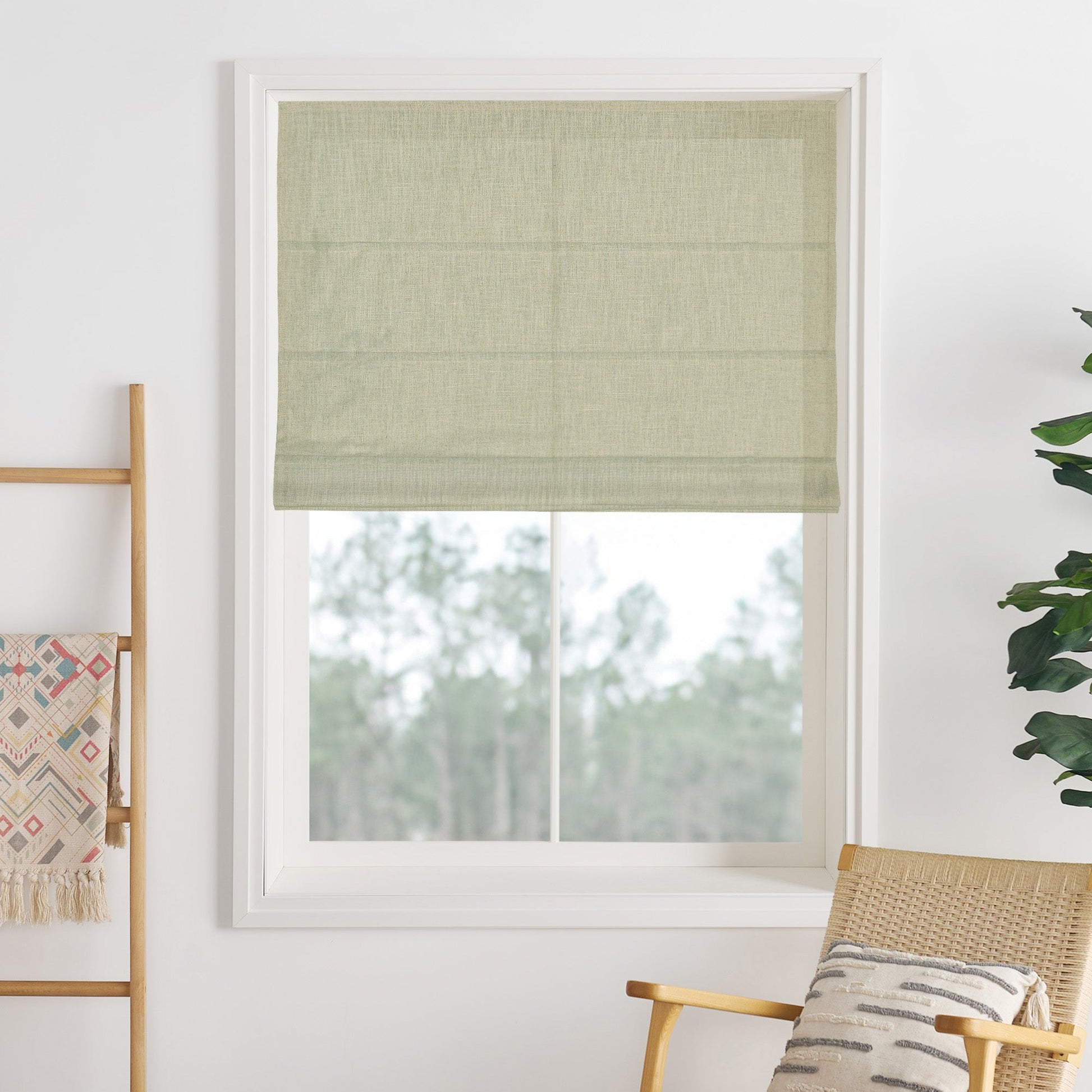 Lily Linen Roman Shades & Blinds-Neutral Decor